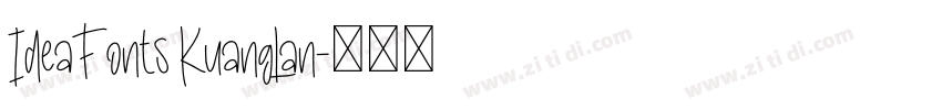 IdeaFonts KuangLan字体转换